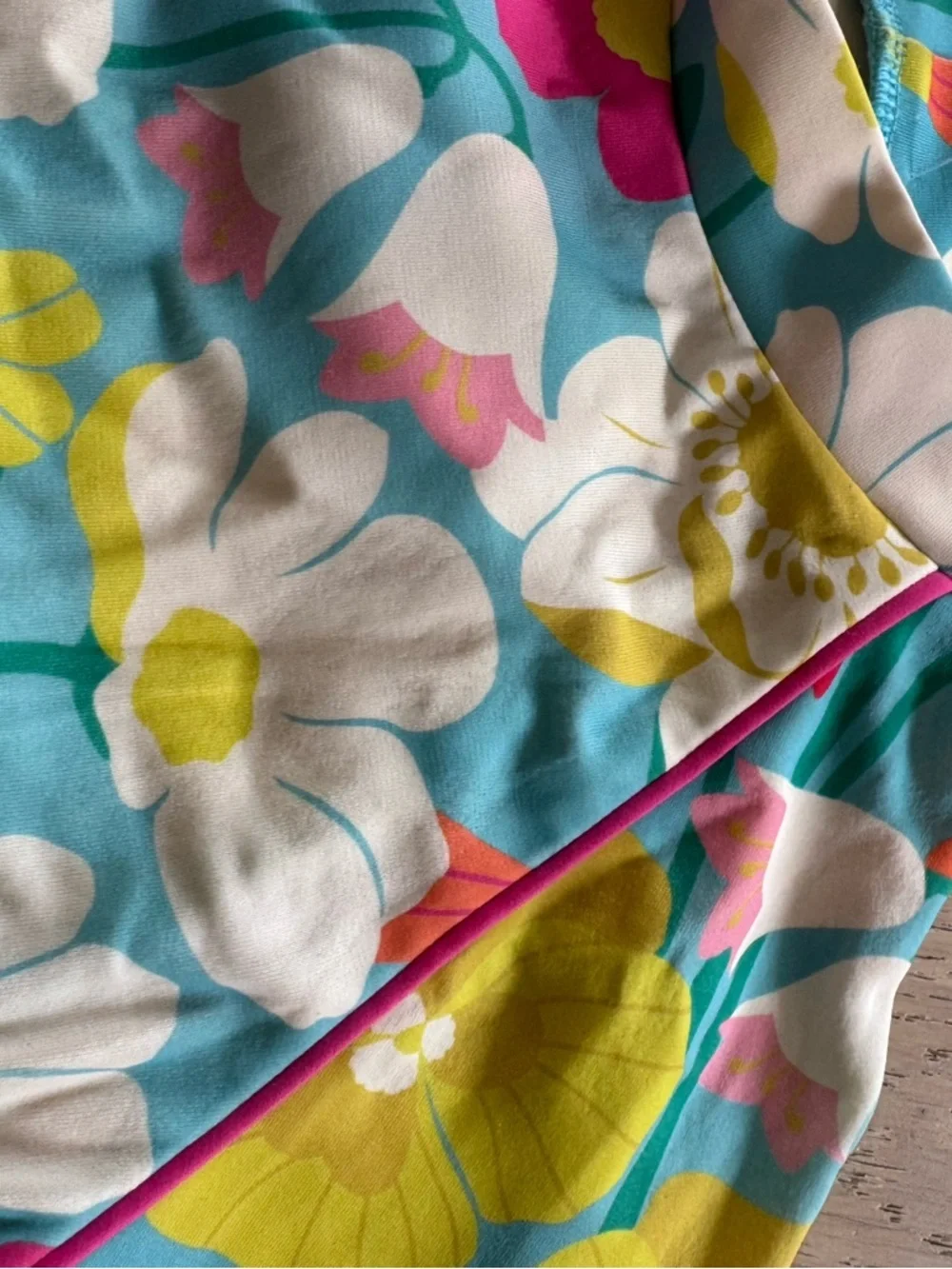 Boden Girls Floral Rash Guard Top - Bright Multi Floral Print